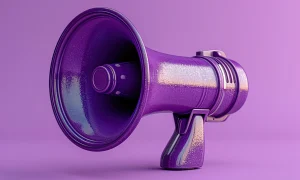 view-purple-megaphone-women-s-day-celebration